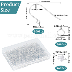 300Pcs 304 Stainless Steel Earring Hooks&nbsp;DIY-SP0001-05