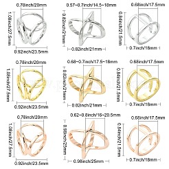 18Pcs 9 Styles Alloy Scarf Ring Buckle for Women Lady Girls&nbsp;AJEW-CJ0001-36