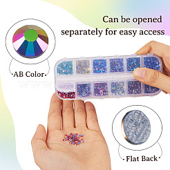 48G 12 Colors Glass Hotfix Rhinestone&nbsp;DIY-TA0004-53