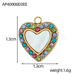 304 Stainless Steel Shell Pendants&nbsp;STAS-OY004-93G