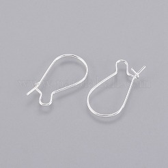 Brass Hoop Earrings Findings Kidney Ear Wires&nbsp;X-KK-G184-S