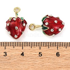 Alloy Enamel With Rhinestone Pendants&nbsp;PALLOY-S032-02B