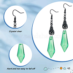 4 Pairs 4 Style Acrylic Imitation Gemstone Bullet Dangle Earrings&nbsp;EJEW-AN0003-96