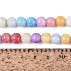 Opaque Ombre Effect Dyed Glass Beads Strands&nbsp;GLAA-Q106-04A-M01