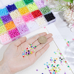 4800Pcs 24 Colors Opaque Acrylic Beads&nbsp;MACR-PA0001-62A