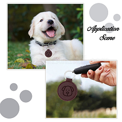 16Pcs PU Imitation Leather Keychains&nbsp;KEYC-DC0001-46