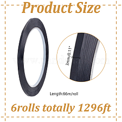6 Rolls PET Self-Adhesive Glass Guide Band&nbsp;DIY-HY0002-93