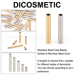 60Pcs 5 Style 304 Stainless Steel Tube Beads&nbsp;STAS-DC0005-89