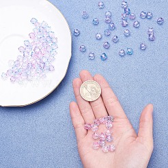 Two Tone Transparent Spray Painted Acrylic Bead&nbsp;X-ACRP-T005-26