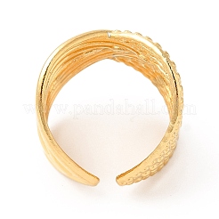 Ion Plating(IP) 201 Stainless Steel Open Cuff Ring&nbsp;RJEW-E063-48G