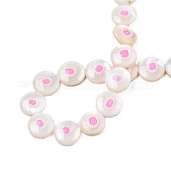 Natural Freshwater Shell Enamel Beads&nbsp;SHEL-N026-194-03