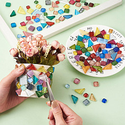 240Pcs 2 Style Transparent Glass Cabochons&nbsp;GLAA-EL0001-02F