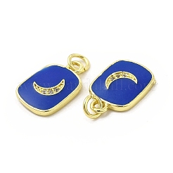 Brass Micro Pave Cubic Zirconia Pendants&nbsp;KK-E068-VB440-1