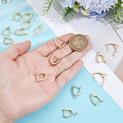 20Pcs Rack Plating Eco-friendly Brass Hoop Earring Findings with Latch Back Closure&nbsp;KK-BBC0027-50G
