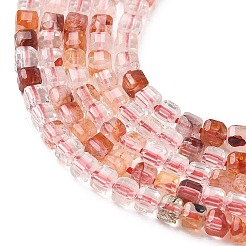 Natural Hematoid Quartz/Ferruginous Quartz Beads Strands&nbsp;G-Z161-B01-3x3mm