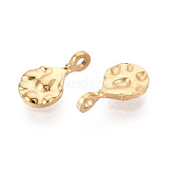304 Stainless Steel Teardrop Charms&nbsp;X-STAS-T072-39G