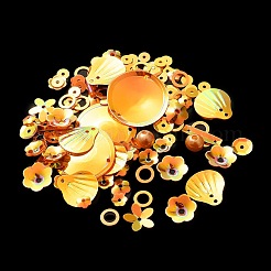 Rainbow Iridescent PVC Paillette/Sequins Beads & Links & Pendants&nbsp;PVC-C001-01C