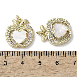 Brass Micro Pave Cubic Zirconia Pendants&nbsp;KK-G485-30C-G