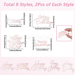 18Pcs 9 Styles Birthday Cake Toppers&nbsp;AJEW-SP0001-83B