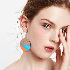 DIY Walnut Wooden Dangle Earring Making Kits&nbsp;DIY-OC0006-63