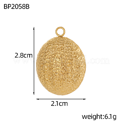 304 Stainless Steel Pendants&nbsp;STAS-OY006-02G