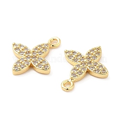 Brass Micro Pave Cubic Zirconia Charms&nbsp;KK-F855-13G
