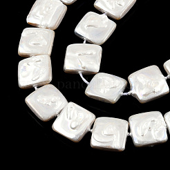 Plating Natural Freshwater Shell Beads Strands&nbsp;SHEL-N026-230A