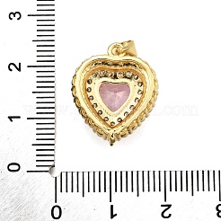 Brass Micro Pave Cubic Zirconia Pendants&nbsp;KK-K401-07B-02
