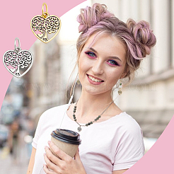 60Pcs 2 Colors Tibetan Style Alloy Pendants&nbsp;FIND-PH0024-05