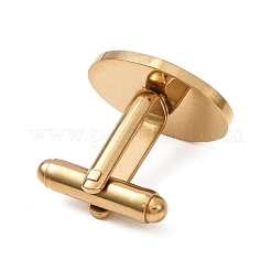 Oval 201 Stainless Steel Swank Cuff Links&nbsp;SA-CBAE2BD-01G-C