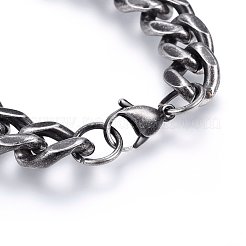 304 Stainless Steel Curb Chains Bracelets&nbsp;BJEW-E346-05AS