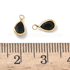 Brass Glass Charms&nbsp;KK-Z136-15G-03