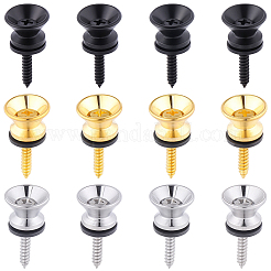 12 Sets 3 Colors Alloy Guitar Strap Button Tail Nails for Acoustic and Folk Instruments&nbsp;FIND-CN0002-18