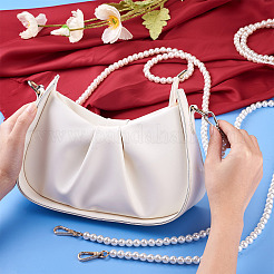 8Pcs 8 Styles White Acrylic Round Beads Bag Handles&nbsp;FIND-TA0001-37