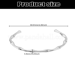 1Pc 304 Stainless Steel Cuff Bangles&nbsp;BJEW-LP0002-53P