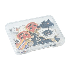 12Pcs 6 Style Halloween Theme Alloy Enamel Pendants&nbsp;ENAM-FS0001-46