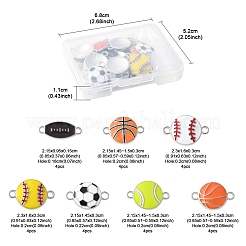 28Pcs 7 Styles Alloy Enamel Connector Charms&nbsp;ENAM-FS0002-69
