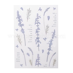 Flower Pattern Waterproof Self Adhesive Hot Stamping Stickers&nbsp;DIY-I063-07