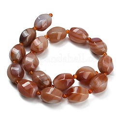 Natural Red Banded Agate Beads Strands&nbsp;G-B178-K01-01