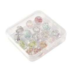 16Pcs 7 Colors Handmade Foil Lampwork Beads&nbsp;FOIL-FS0001-03