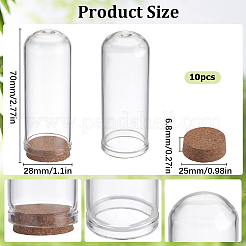 10Pcs Glass Dome Cloche Cover&nbsp;AJEW-SC0001-55C