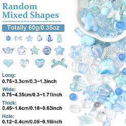 60G Opaque & Transparent Acrylic Beads&nbsp;MACR-YW0003-82D