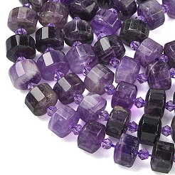 Natural Amethyst Beads Strands&nbsp;G-G453-G05-7x12mm