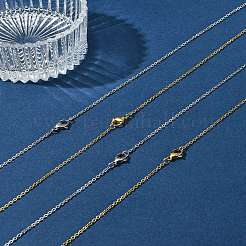 4Pcs 2 Colors 304 Stainless Steel Cable Chain Necklace Making&nbsp;STAS-FS0001-80
