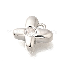 Brass Micro Pave Cubic Zirconia Charms&nbsp;KK-C085-24P