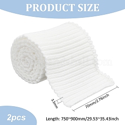 95% Cotton & 5% Spandex Fiber Ribbing Fabric for Cuffs&nbsp;OCOR-WH0082-148B