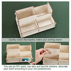 Detachable Wooden Storage Box&nbsp;AJEW-WH0248-590
