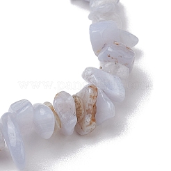 Natural Blue Lace Agate Chip Beaded Stretch Bracelets&nbsp;BJEW-JB10868-03