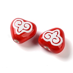 Printed Handmade Porcelain Beads&nbsp;FIND-H023-02I
