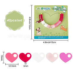 40Pcs 5 Colors Transparent Blank Acrylic Pet Dog ID Tag&nbsp;PALLOY-AB00043